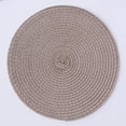 thumbnail image 1 of Round Woven Table Place Mat with Waterproof and Oil-Proof Design, Heat Insulation Pad for Dining Table Home Decor, 1 of 2