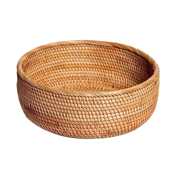 Round Woven Wicker Bread Baskets for Fruit Vegetable Storage Organizing, for Kitchen Countertop Organizing Bathroom