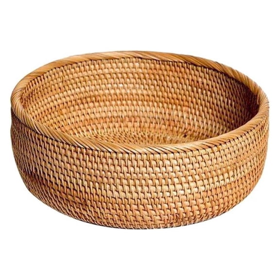 Round Woven Wicker Bread Baskets for Fruit Vegetable Storage Organizing, for Kitchen Countertop Organizing Bathroom
