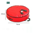 thumbnail image 1 of Round Wreath Storage Bag Red Cloth Zippered Cover for Holiday Garland and Gift Wrap Large Capacity Hanging Organizer with Window for Labels Underbed Closet Attic Storage, 1 of 4