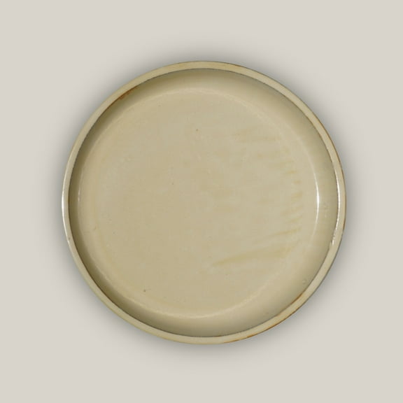 Round | Yellow Cream Ceramic Plant Saucer | High Fired Ecofriendly Clay - Sizes 8"-24" - FREE SHIPPING (24"W, YellowCream)