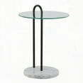 thumbnail image 1 of Round Zenn End Table with Clear Glass Top and Metal Frame by LumiSource, 1 of 5
