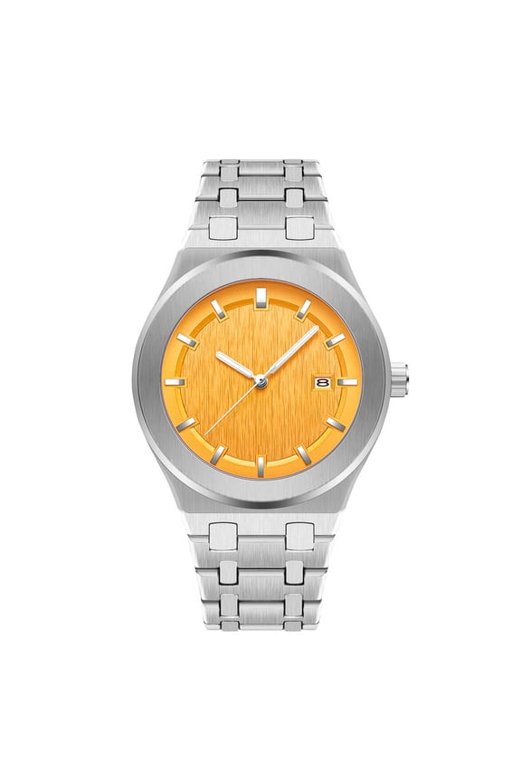 Round Zinc Alloy Strap Zinc Alloy Dial Waterproof Quartz Watch Elegant Daily Accessory For Men