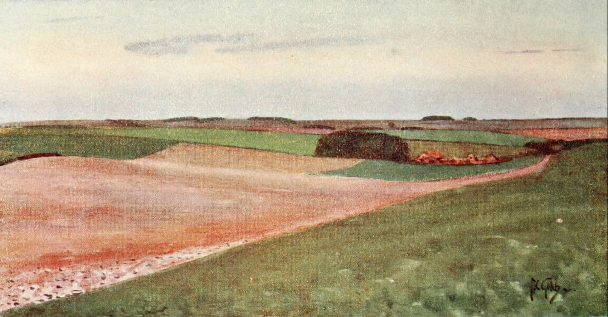Round about Wiltshire 1907- On the edge of the plain Canvas Art - Thomas Cooper Gotch (18 x 24)