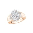 thumbnail image 1 of Round and Baguette Cut Diamond Fashion Ring in 14K Rose Gold (1 cttw) (I-Color, SI3/I1-Clarity) (Size-9), 1 of 2