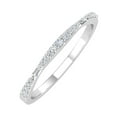 thumbnail image 1 of Round and Baguette Shape Diamond Wedding Band Ring in 10K White Gold (0.12 cttw) (Ring Size 6), 1 of 6