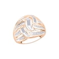 thumbnail image 1 of Round and Princess Cut Diamond Fashion Ring in 10K Rose Gold (1/2 cttw) (I-Color, SI3/I1-Clarity) (Size-7), 1 of 1