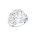 thumbnail image 1 of Round and Princess Cut Diamond Fashion Ring in Sterling Silver (1/2 cttw) (I-Color, SI3/I1-Clarity) (Size-10), 1 of 1