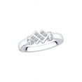 thumbnail image 1 of Round and Princess Cut Diamond Fashion in Sterling Silver (1/4 cttw) (I-Color, SI3/I1-Clarity) (Size-6.5), 1 of 1