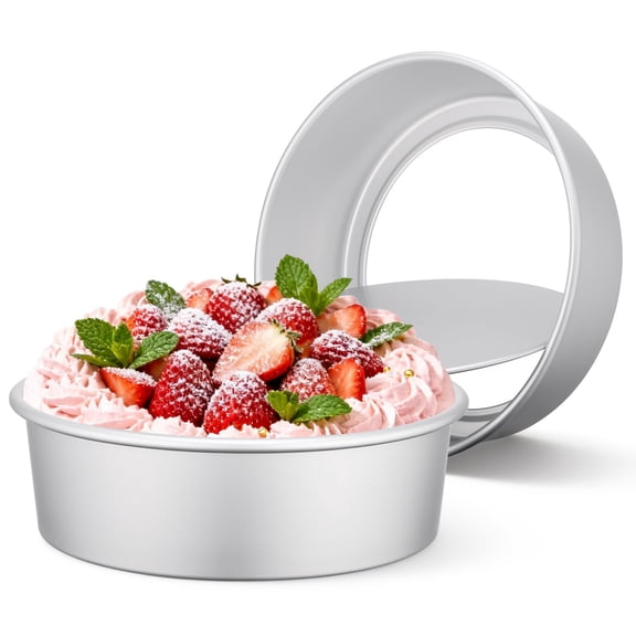 Round cake pan, 2-piece 10-inch aluminum alloy big bottom detachable cheese cake pan, cake pot mold for oven
