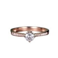 thumbnail image 1 of Round cut 1.25 ct Moissanite & Diamond Wedding Ring in 10k Rose Gold, 1 of 3