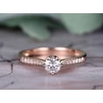 thumbnail image 1 of Round cut 1.50 ct Moissanite Diamond Wedding Ring with 18k Gold Plating, 1 of 3