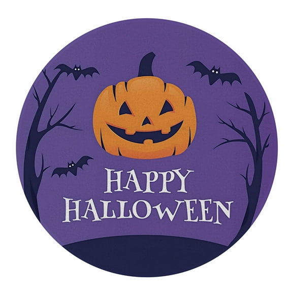 Round floor carpet - Halloween Happy Series Area Decorative Carpet - Soft sofa - Baby room - Anti-slip carpet - Floor mat - Indoor/Outdoor living room/bedroom/dining room/dining terrace - Christmas