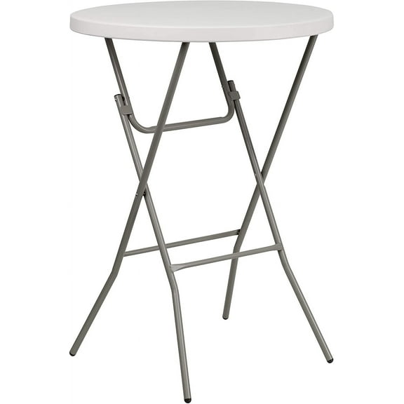 Round folding table, suitable for various occasions such as parties and business events, white.