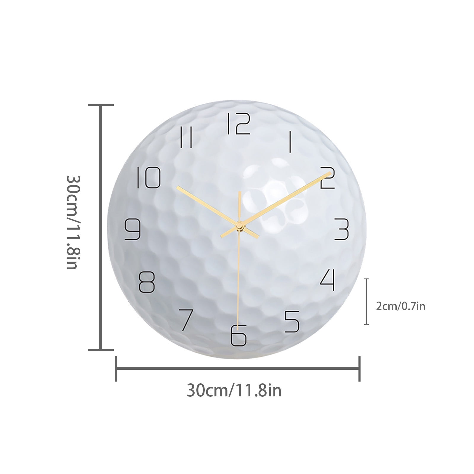 Round golf exterior wall clock mute home decoration wall clock Sand