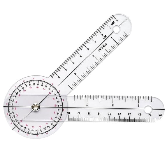 Round head measuring ruler Math Tool Manipulative Protractor Ruler