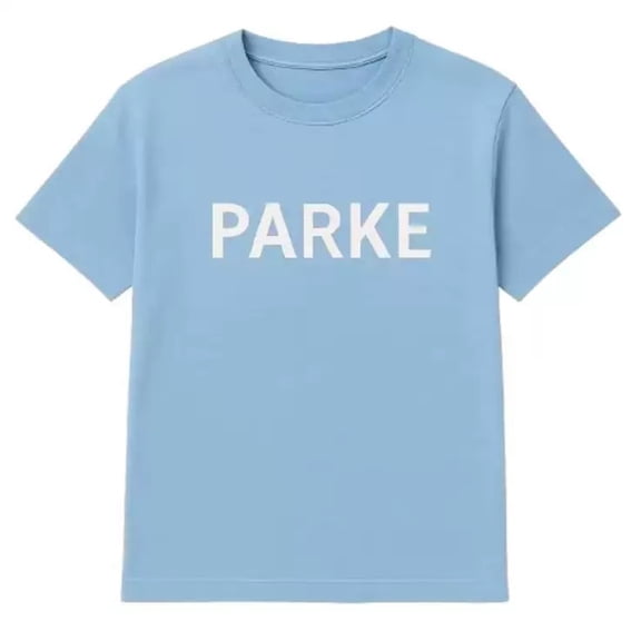 Round-neck short-sleeve new PARKE men's and women's casual T-shirt with sports and fitness print