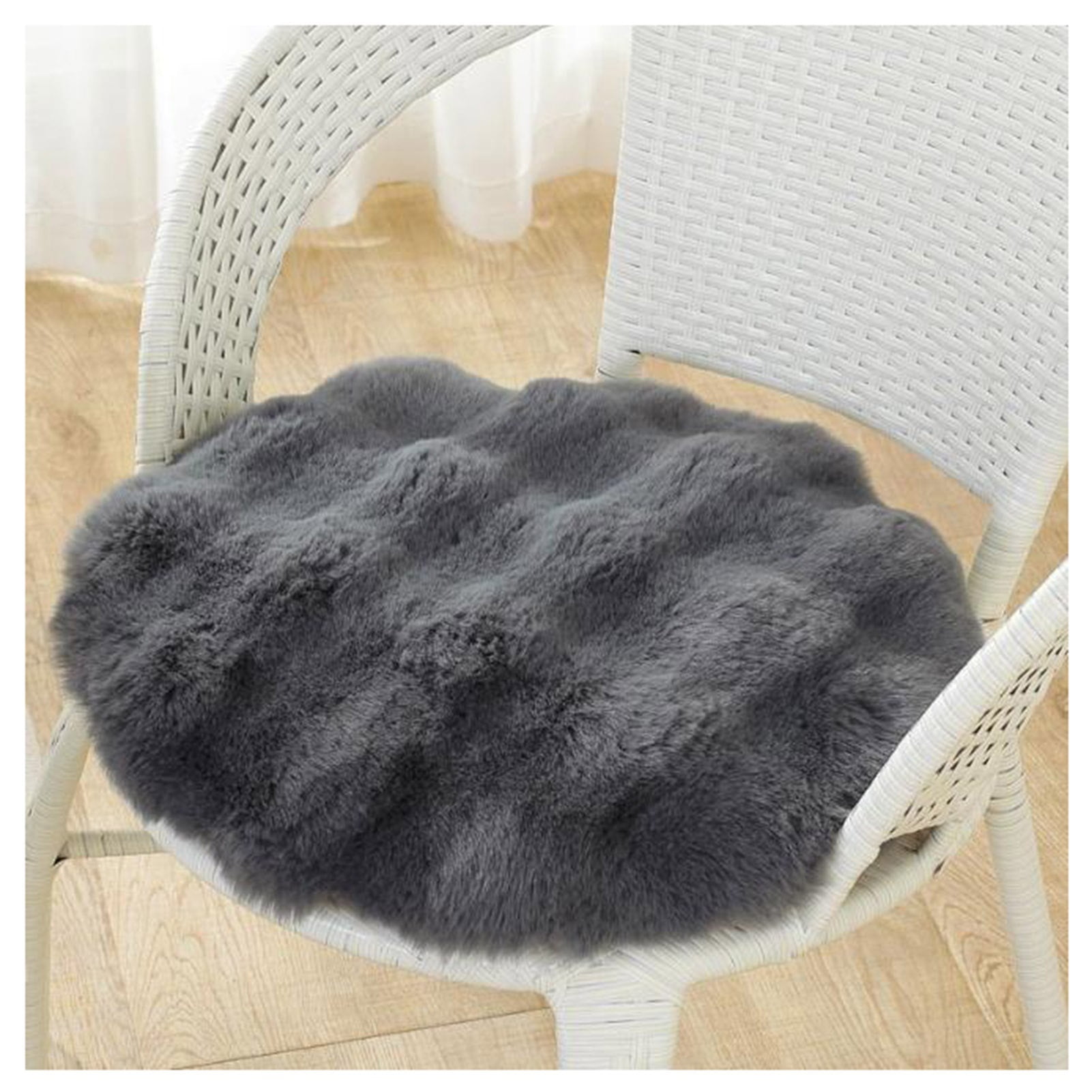 Round seat cushion, round seat cushion, soft thickened plush cushion, fluffy cuddly cushion decoration for sofa chairs bed
