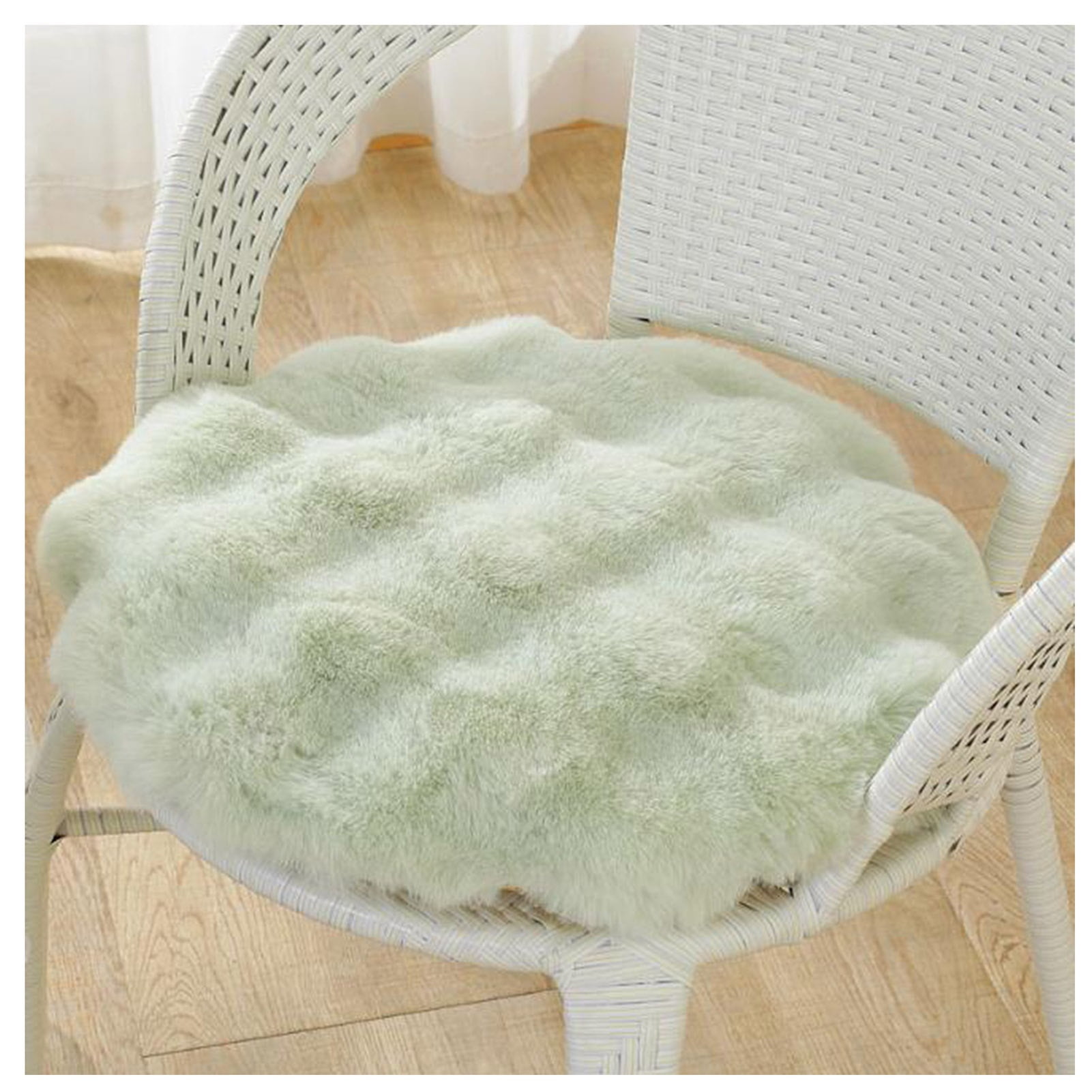 Round seat cushion, round seat cushion, soft thickened plush cushion, fluffy cuddly cushion decoration for sofa chairs bed