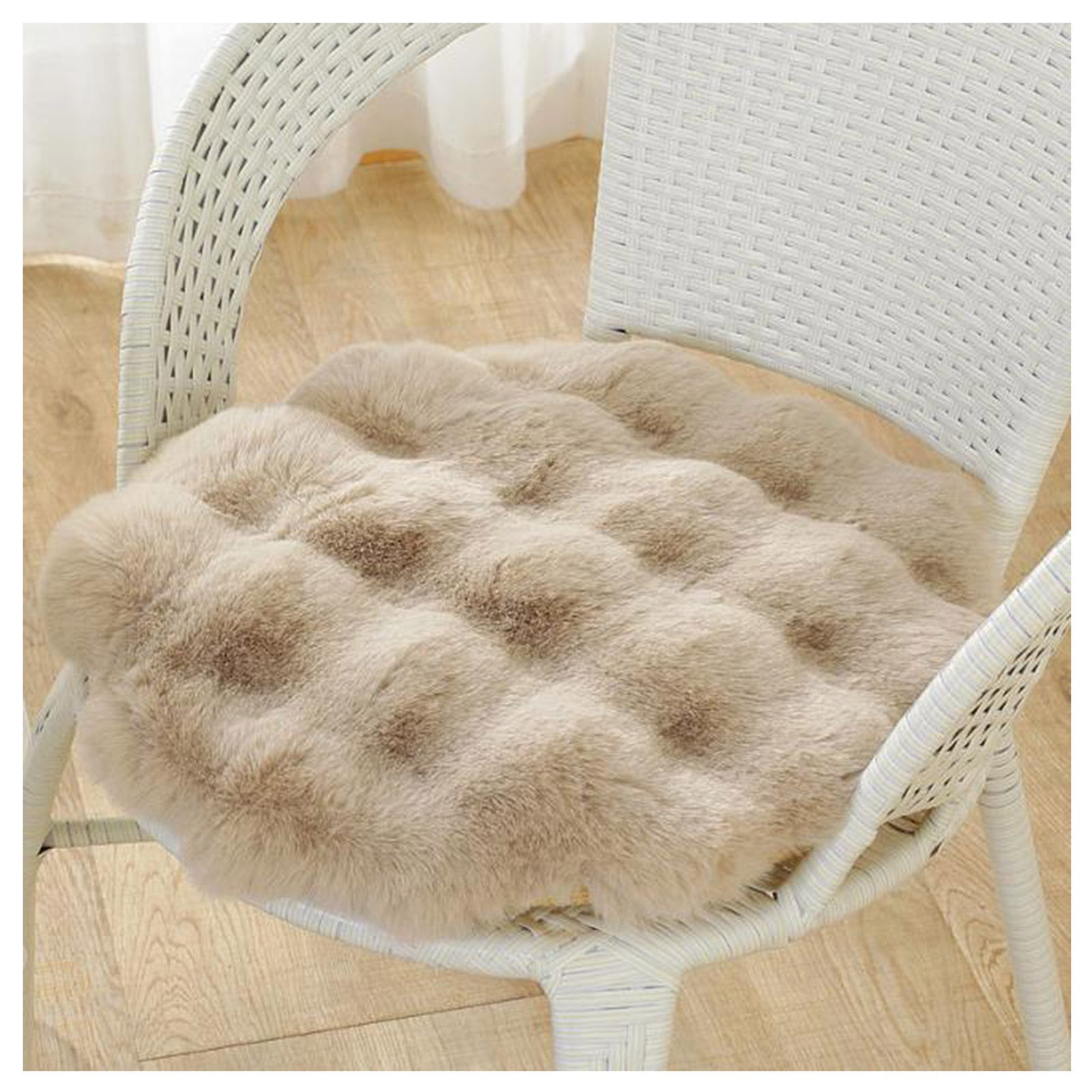 Round seat cushion, round seat cushion, soft thickened plush cushion, fluffy cuddly cushion decoration for sofa chairs bed