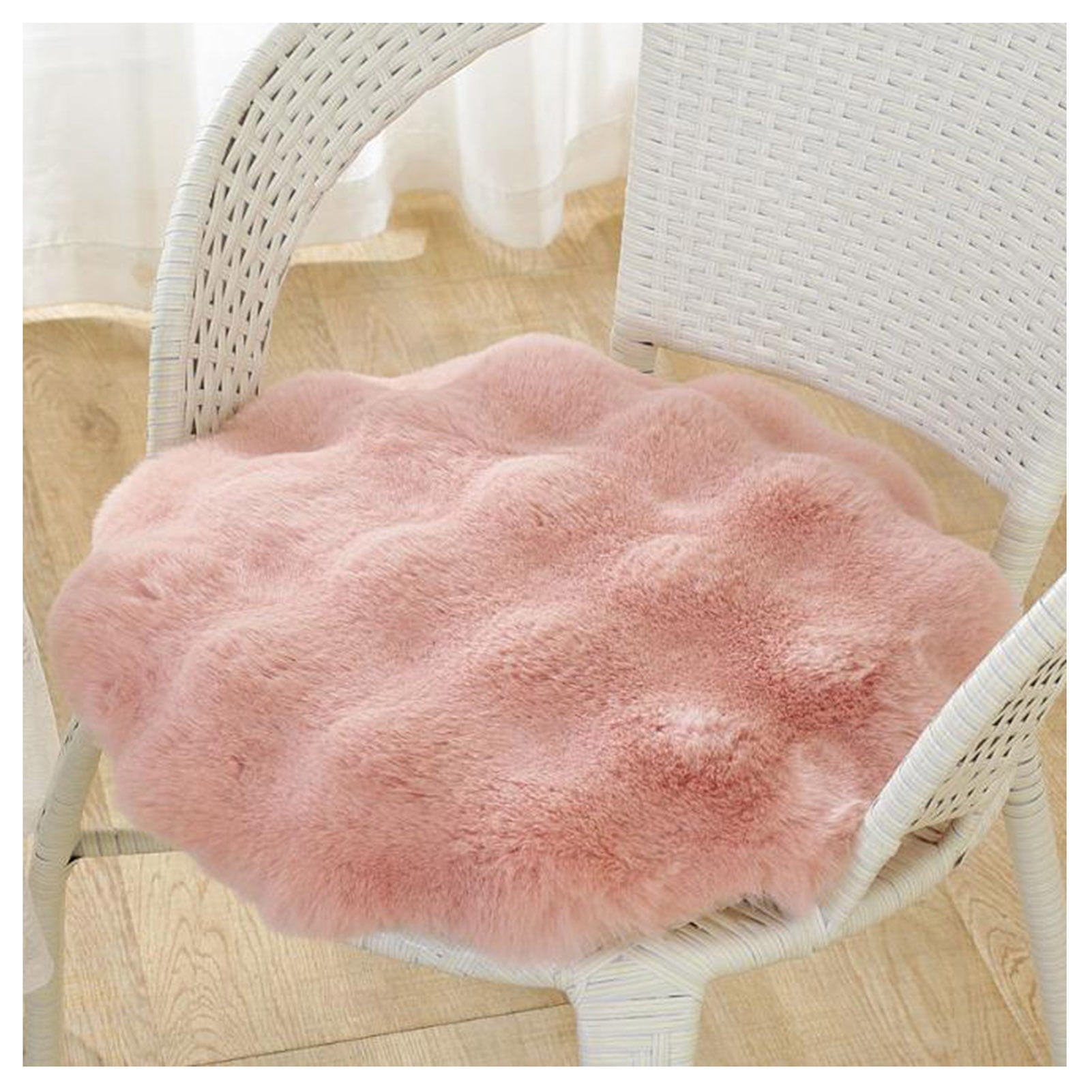 Round seat cushion, round seat cushion, soft thickened plush cushion, fluffy cuddly cushion decoration for sofa chairs bed