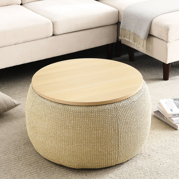 Round shape - Use as end table - Entryway - Removable top