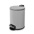 thumbnail image 1 of Acento 1.3 gal, Round Soft Close Premium Pedal Waste Bin for Bedroom, Bathroom, Home and Office, Step On Trash Can, Matte Gray, 1 of 19