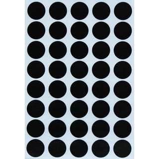 Small Black Dot 1/2 Round Stickers 1,000 Count - InStock Labels