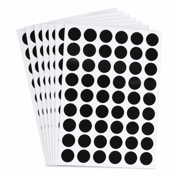 Round stickers Black 19mm, Color Coding Dots - 1000 pack by Royal Green