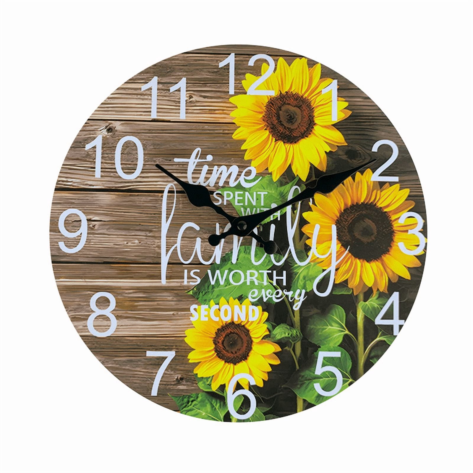 12 Inch Silent Wall Clock for Kitchen, Bedroom, Bathroom, Living Room