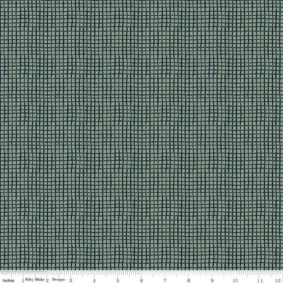 'Round the Mountain Wonky Gingham Dusk Cotton Fabric