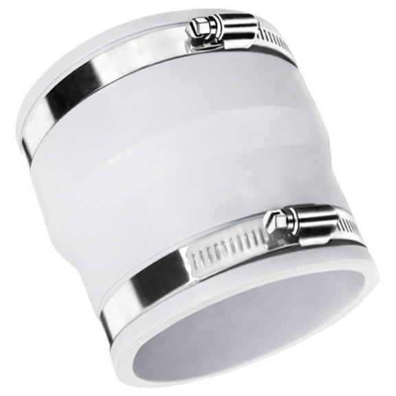 Round to Oval Dryer Duct Adapter Vent Hose Connector Kit with Steel Clamps