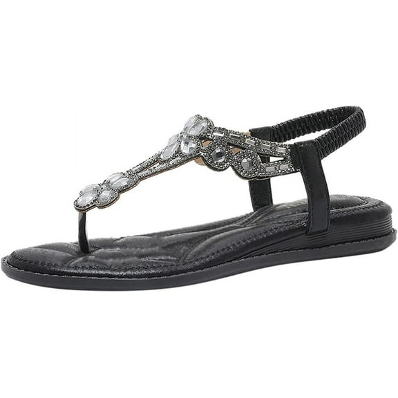 Round-toed, flat, breathable and comfortable women's sandals are perfect for summer