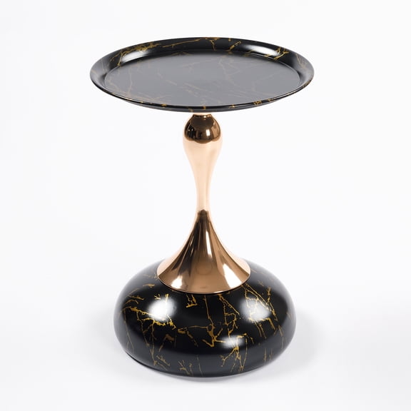 Round tray-style | For various spaces like office and bedroom, place tea sets | Gain beauty and utility in one table