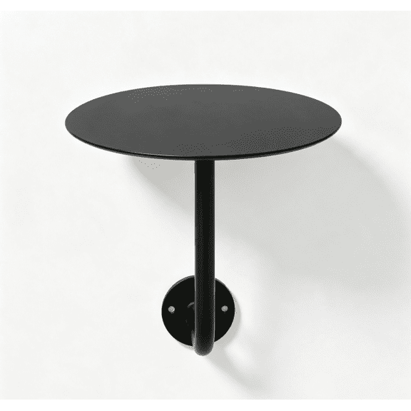 Round wall mounted bar table adopts wall-mounted structure to save floor space. Multi-use wall side table fits kitchen, living room, home bar and pub for storing drinks and daily supplies.