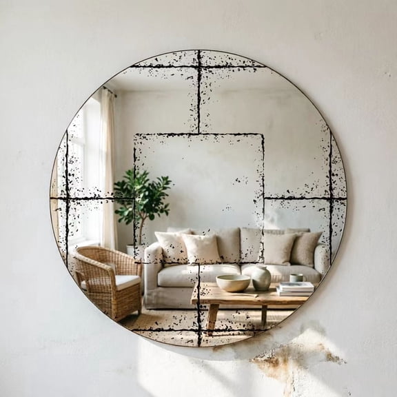 Round wall-mounted mirror Versatile Home Decor Ideal for bedrooms, living rooms, dining rooms, fireplaces, foyers, and more