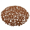 thumbnail image 1 of Round woven Placemats Table Mat Felt Dining Tablemats Brown, 1 of 3