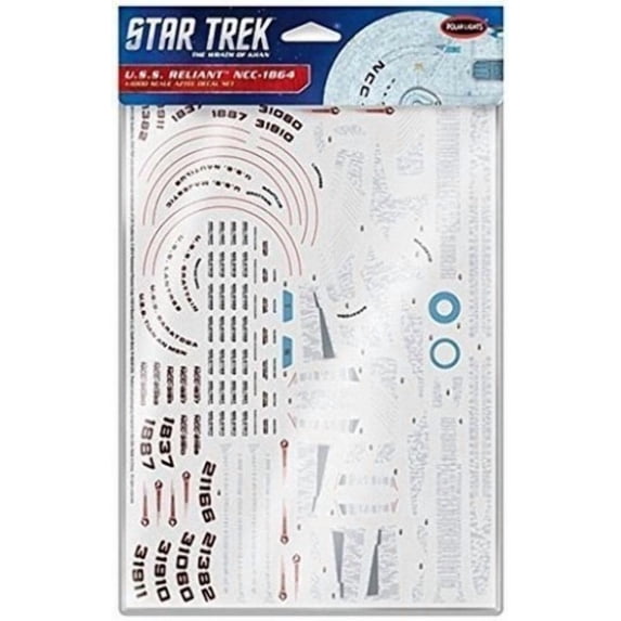 Round2 MKA012/12 1/1000 Star Trek USS Reliant NCC-1864 Aztec Decal Set Plastic kit, Railway Accessories, Hobby, Model Making, Multicoloured
