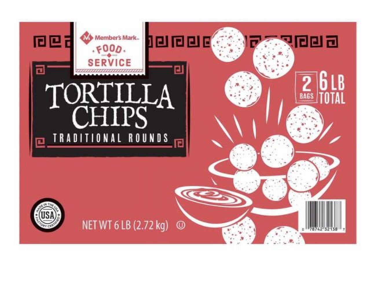 round yellow tortilla chips