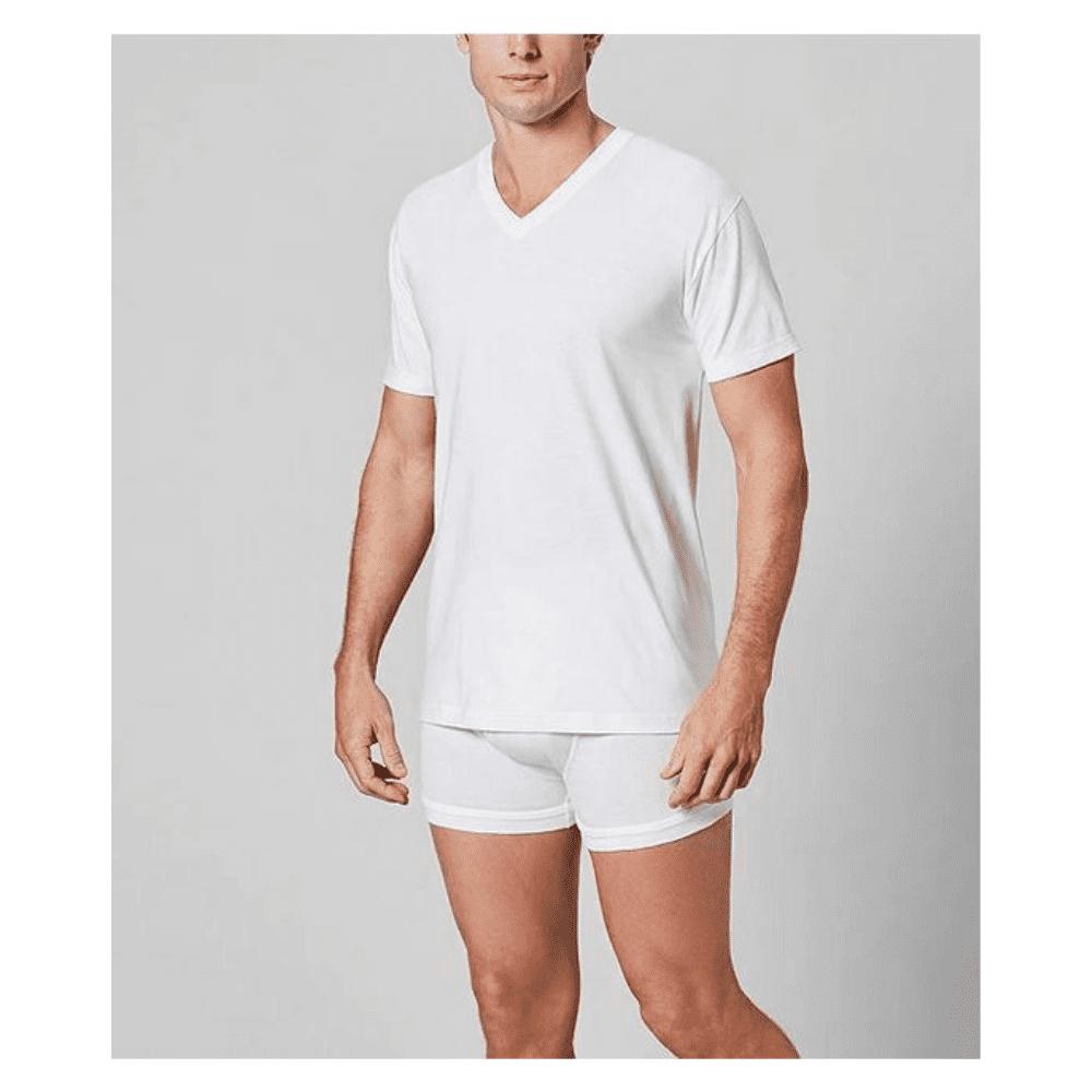 RoundTree and Yorke 3 V-Neck T-Shirts Men's 100% Cotton BigandTall ...