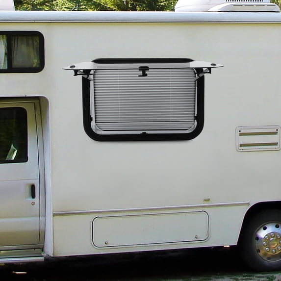 Rounded And Smooth Edges RV Exit Window, Modern RV Window With Interior Lockable Handle, RV Push Out Window