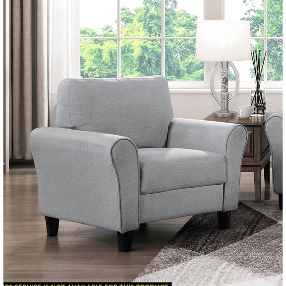 Rounded Arm Design + Exposed Feet - Traditional Living Rooms, Unique Visual Effect