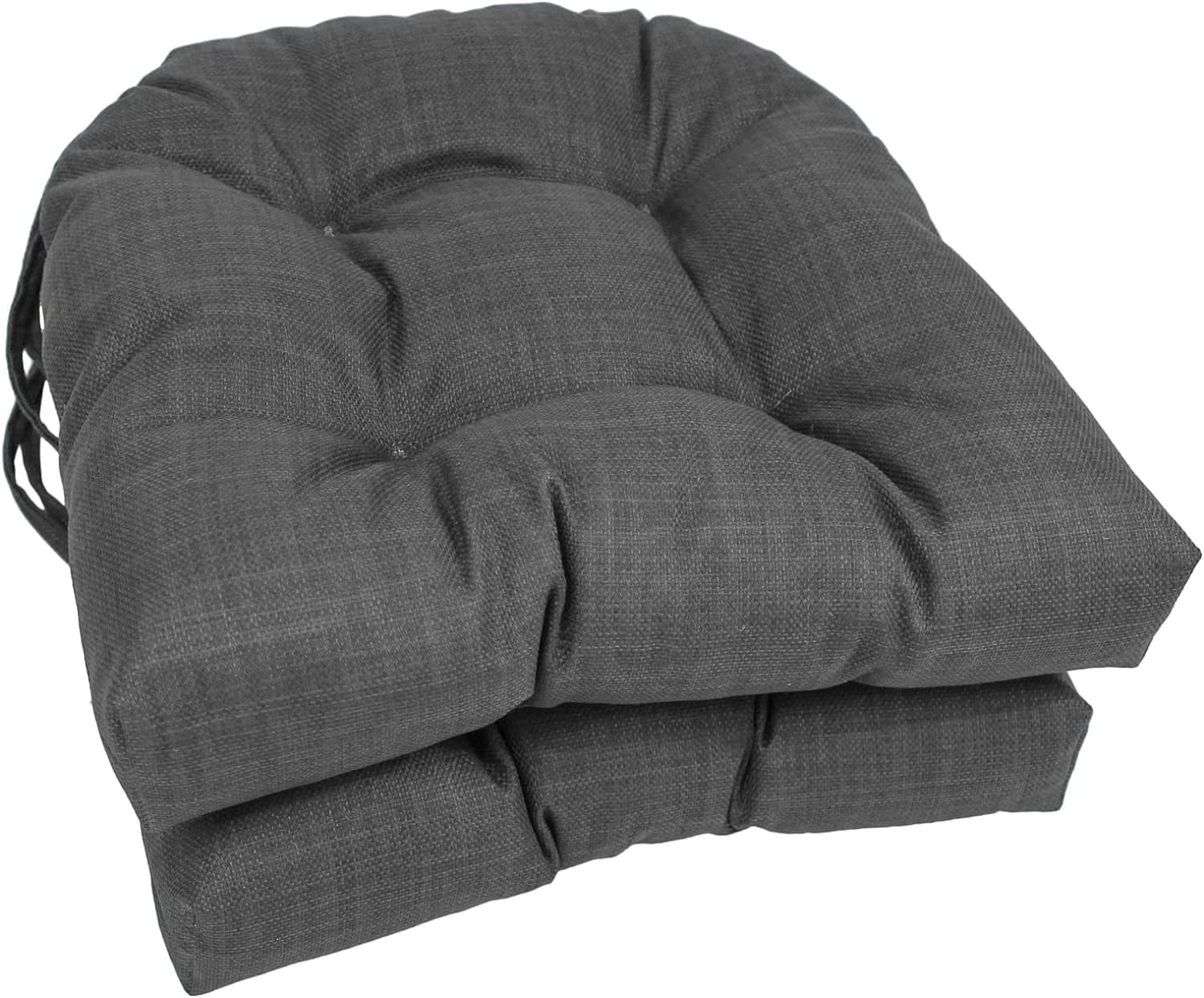 Rounded Back Chair Cushion, 16" X 16", Cool Gray 2 Count