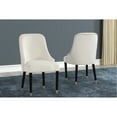 thumbnail image 1 of Rounded Back Cream Dining Chairs with Gold Details / 2 - Piece Contemporary Living Set, 1 of 2