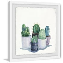 Rounded Cacti Framed Painting Print
