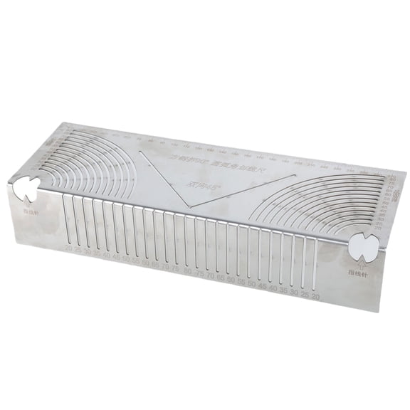 Rounded Corner Drawing Ruler Square Tube Multifunctional Folding Right Angles Drawing Tool Line Drawer Drawing Ruler