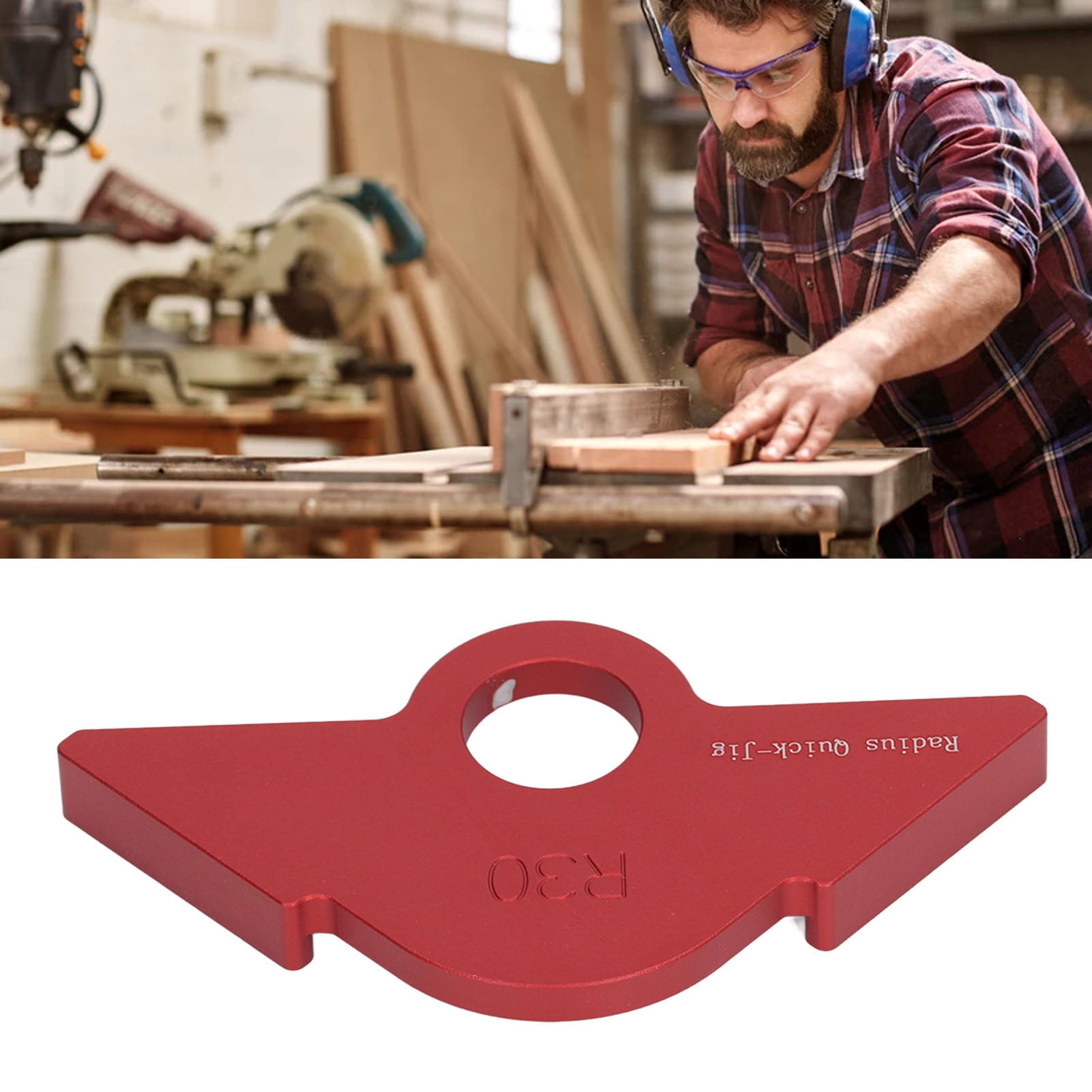 Rounded Corner Router Template, Radius Jig Router Template R30 Aluminum