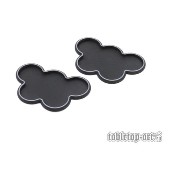 Tabletop Art Rounded Edge - Cloud. Black w/Silver 5s (25mm) New