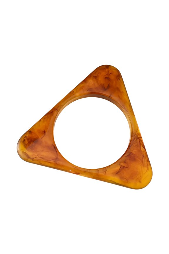 Rounded Geometric Bracelet for Women, Triangle Bangle Wrist Jewelry with Glossy Finish and Easy Slip On Statement Wear