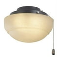thumbnail image 1 of Rounded Linen Glass Low Profile Oil Rubbed Bronze Ceiling Fan Light Kit, 1 of 1